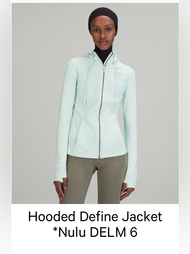 Lululemon Athletica Mint Zip-Up Define Jacket